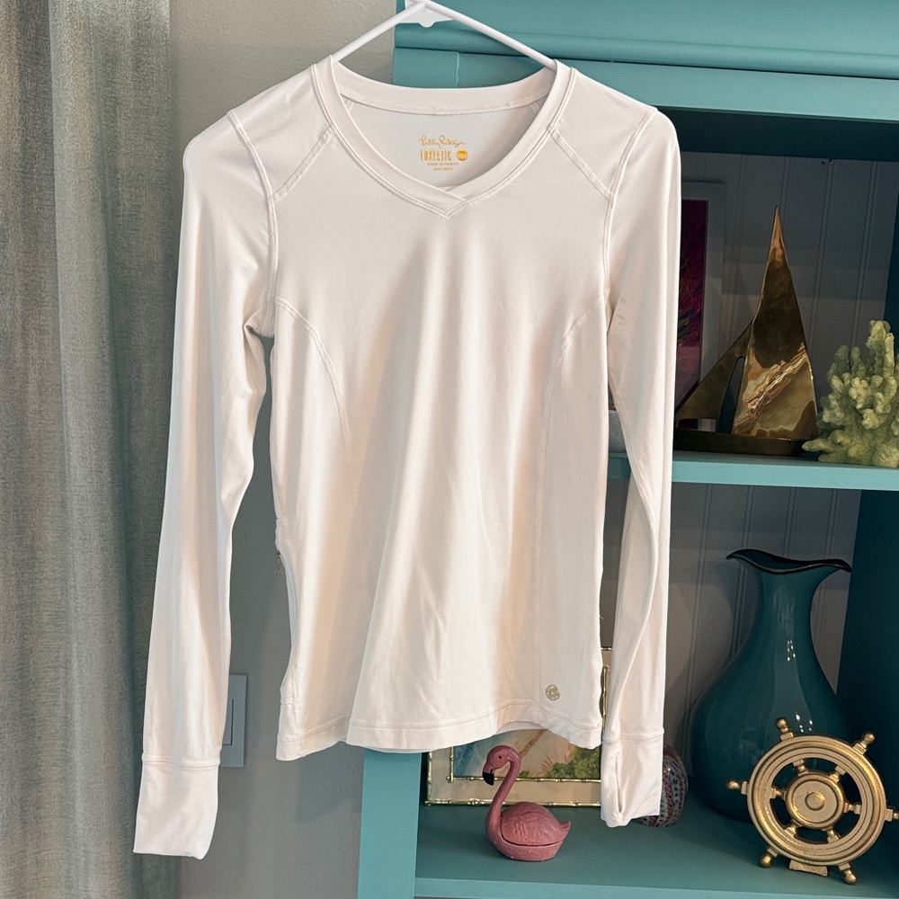 Lilly Pulitzer LUXLETIC White Long Sleeve Top XXS